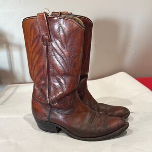 Rustic Brown Western Leather Boots